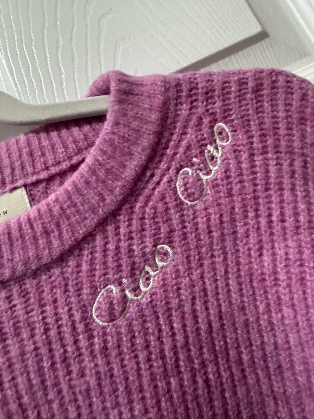 a new day Lavender-Pink Ribbed Crewneck Sweater - Picture 2 of 5